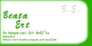 beata ert business card